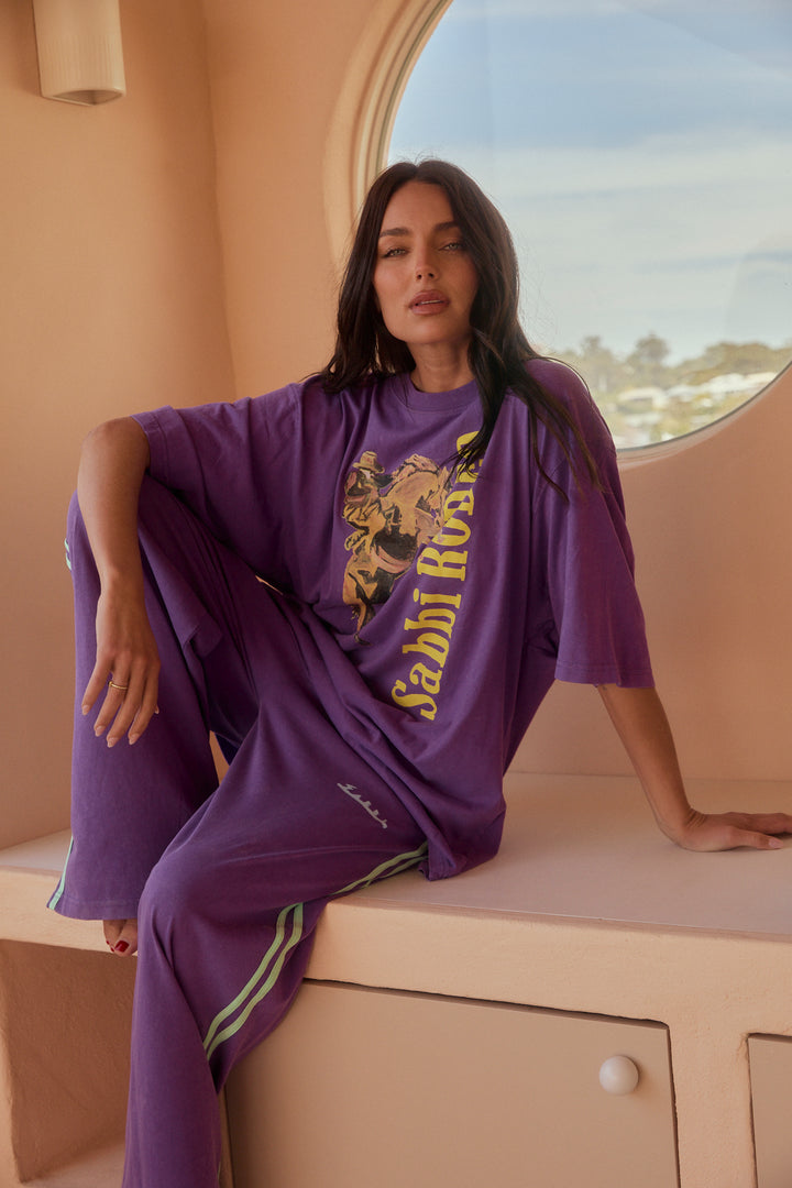 THE VERY OVERSIZED RODEO TEE  - PURPLE