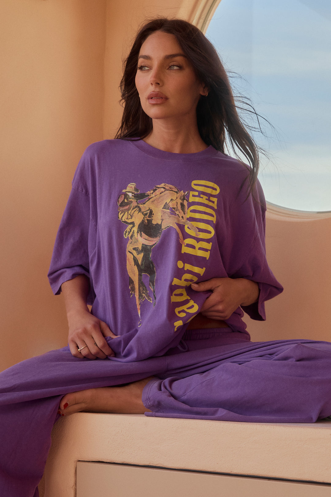 THE VERY OVERSIZED RODEO TEE  - PURPLE