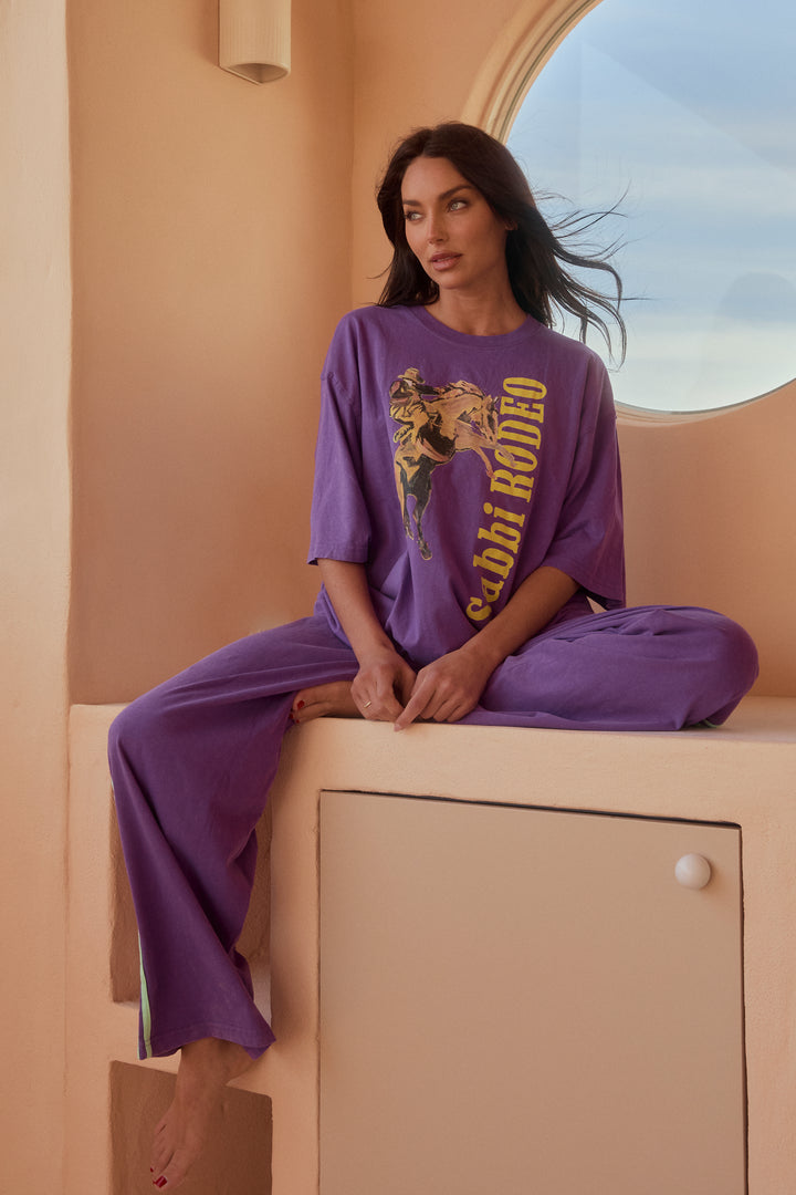 THE VERY OVERSIZED RODEO TEE  - PURPLE