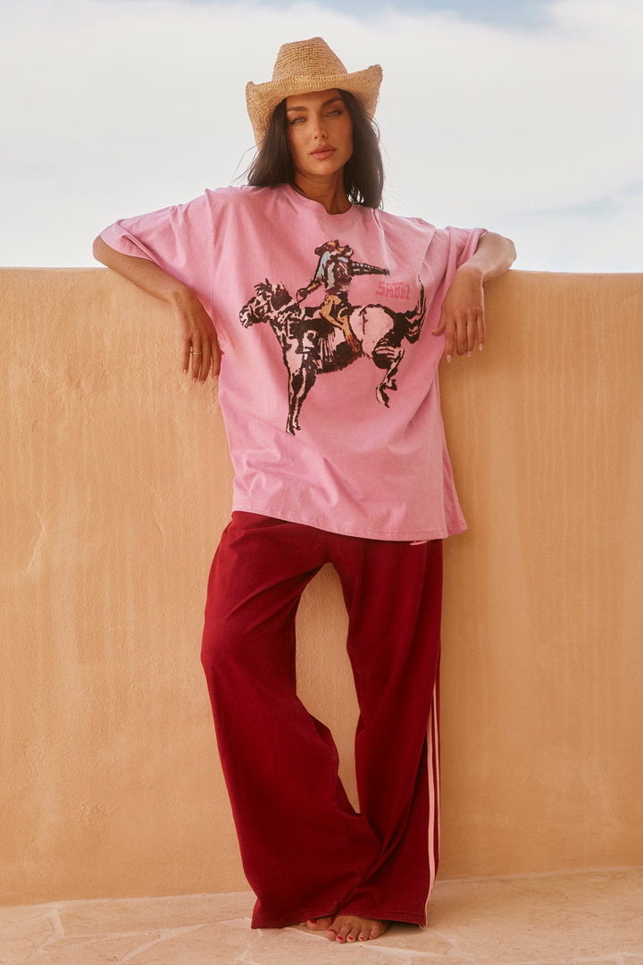 THE VERY OVERSIZED BRUMBY TEE  - PINK