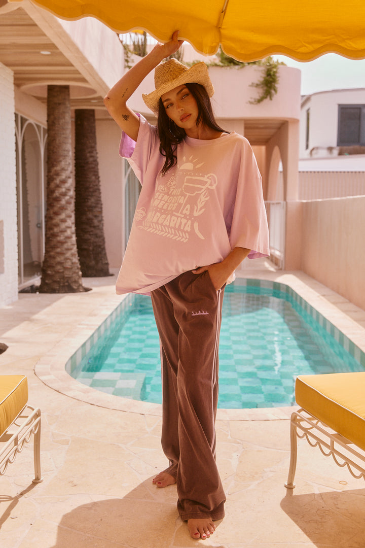 THE VERY OVERSIZED MARGIE TEE - LILAC PASTEL