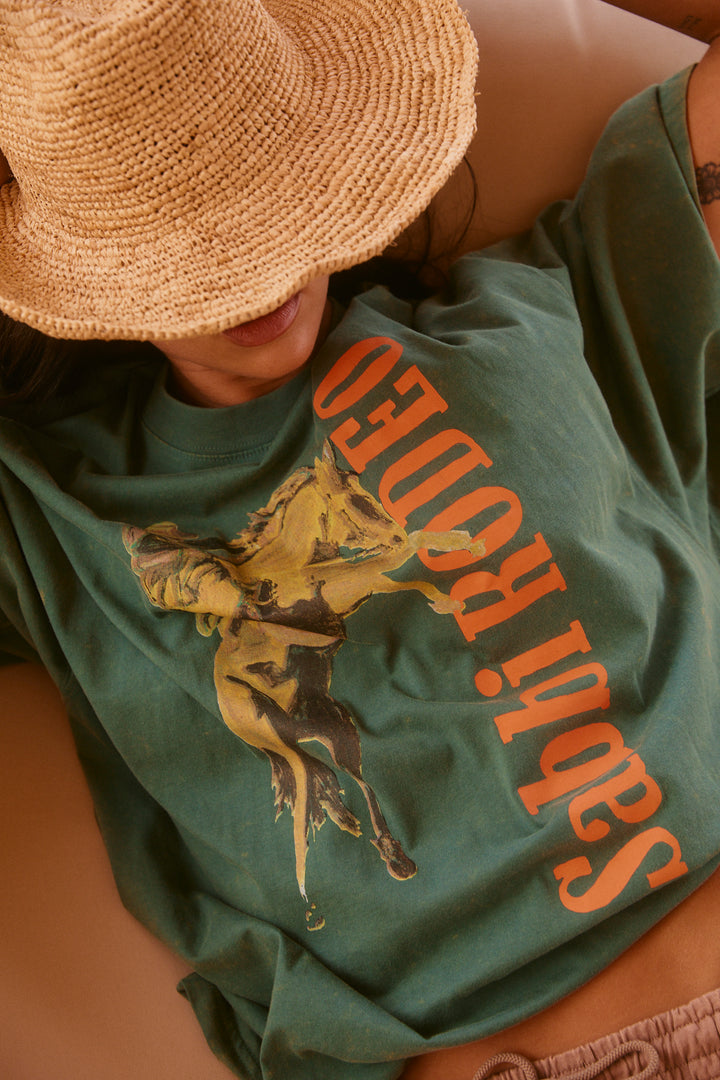 THE VERY OVERSIZED RODEO TEE  - GREEN