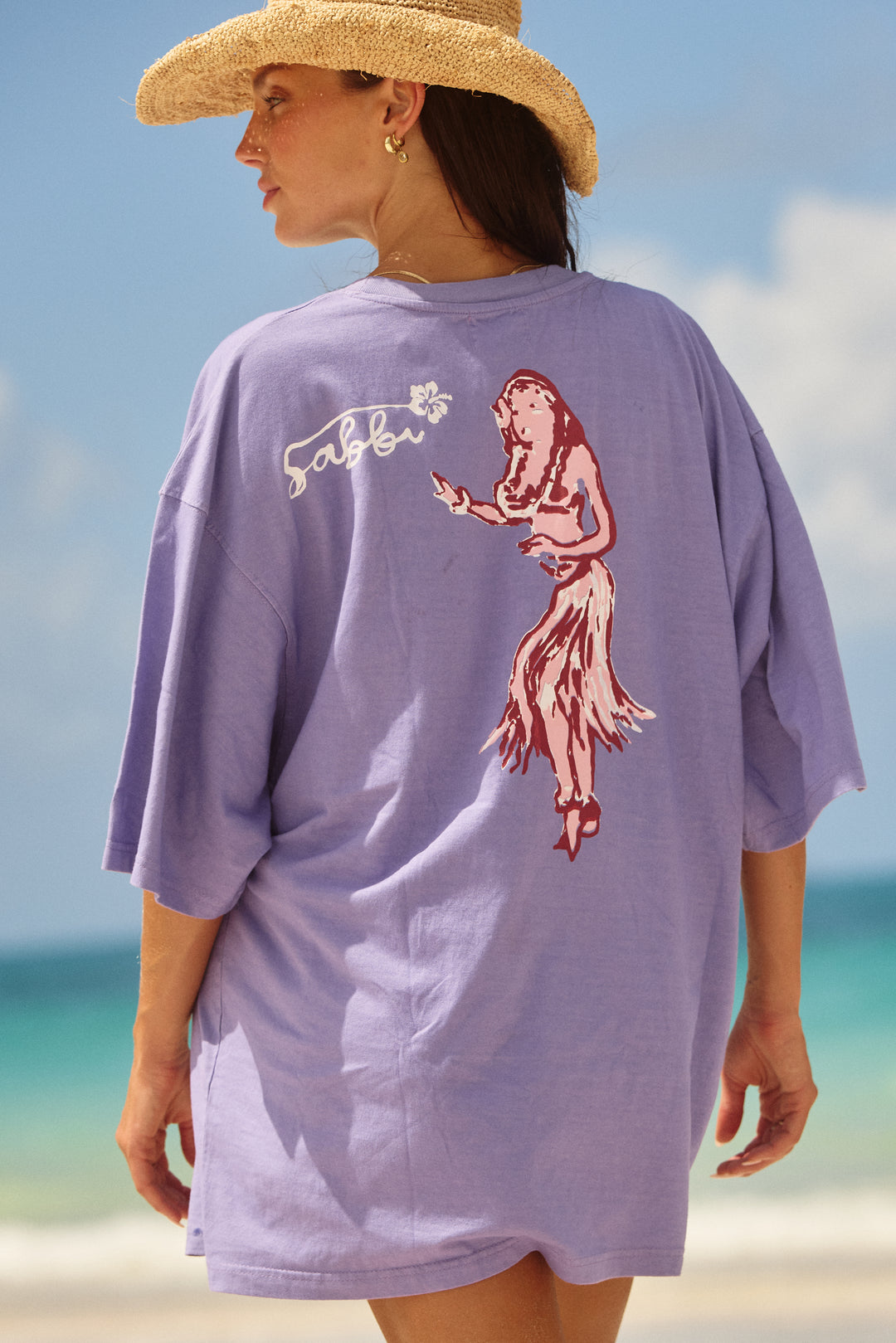 THE VERY OVERSIZED KIND IS COOL TEE  - PURPLE