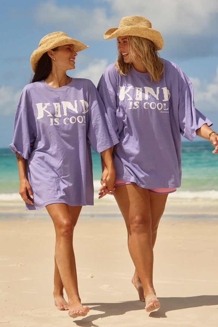 THE VERY OVERSIZED KIND IS COOL TEE  - PURPLE